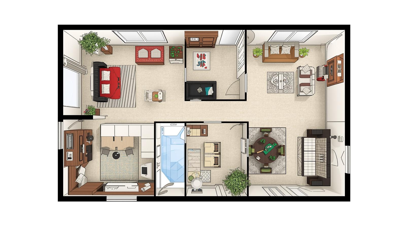 Colored & Furnished Redraws